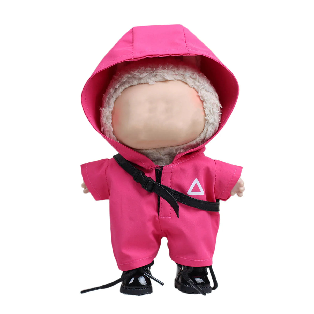 Halloween Vinyl Doll Costume with Adjustable Hat - Spooky Party Dress-Up Clothes for Fashion Dolls & Collectible Accessories