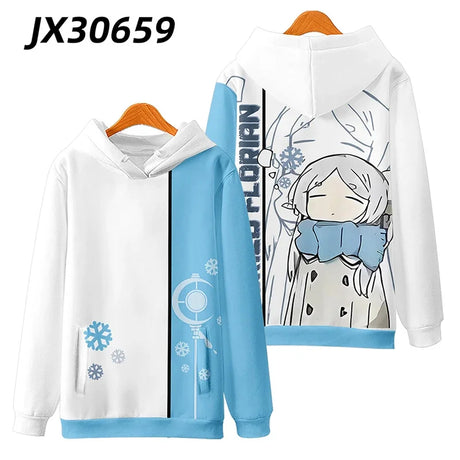 Anime Frieren: Beyond Journey's End Frieren Cosplay Costumes Unisex 3D Hoodie Sweatshirt Streetwear Hip Hop Zipper Hooded Jacket - Lootquake