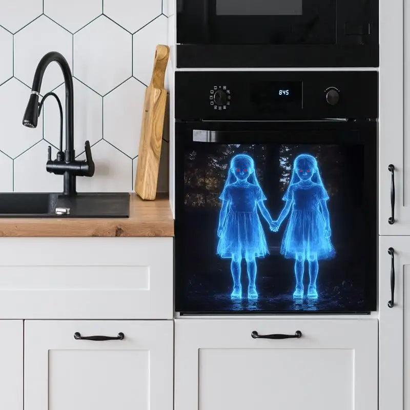 Halloween Holding Hands Girl Sticker Scary Ghost Girl Kitchen Cabinet Sticker Windows Doors Wall Decor Stickers Home Decor