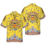 All Over Print Flame Dragon Pattern Hawaiian Shirts For Men Summer Short Sleeve Button Up Beach Shirts Blouse Mens Streetwear - Lootquake
