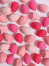 30 Beauty Eggs (Esponjas de Maquillaje) Esponja de Belleza Mixta para Base de Maquillaje, Líquida, en Crema y en Polvo Sin Impurezas, Multicolor C
