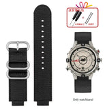 For TIMEX Tide Canvas Convex Strap Male Compass Bracelet T2N721 T2N720 TW2T76500 TW2T76300 Nylon Watchband 24*16MM Wristband - Lootquake