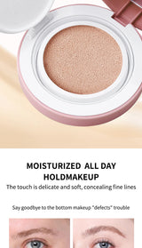 OCHEAL CC Cream Cushion Foundation Cream Corrector hidratante de larga duración Base BB Cream para maquillaje facial Corrector