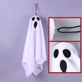 Spooky Ghost Halloween Decor Waterproof Halloween Glowing White Ghost Glowing Door Hanging Ghost for Halloween Garden Home Decor