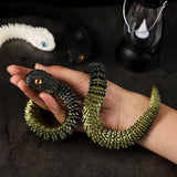 Snake Sculpture Articulated Snake Decor Articulated Animals Figurine with Movable Joints 3D Printed Model Home Desktop Ornament