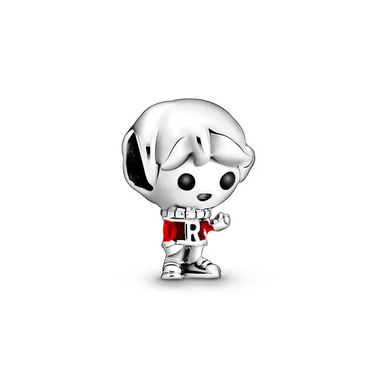 MINISO Charms de plata de ley 925 para pulseras originales de Harry Potter de 3 mm, colgantes para mujer, joyería DIY, regalos