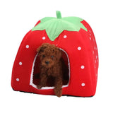 Kennel Doggy Fashion Cushion Basket Soft Strawberry Pet Dog Cat House Pet Tent Dog House Small Dogs Kitten Bed Cat House - Lootquake