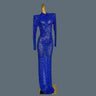 Stunning Evening Gown Long Dress Birthday Celebrate Luxurious Costume Sparkly Big Rhinestone Dancer Flashing Party Dress Gesebei - Lootquake
