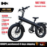 Bicicleta eléctrica para adultos HX Q20PRO de 2000 W, 48 V, 20 Ah, batería extraíble, plegable, neumáticos anchos de 20 pulgadas.