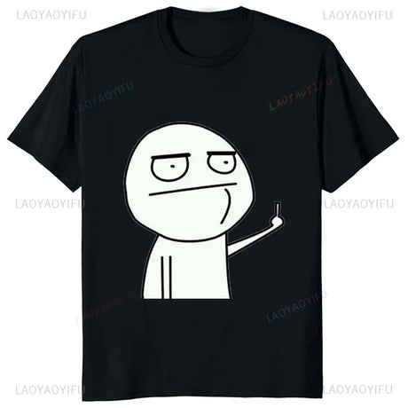Middle Finger Funny Maniac Printed Man T Shirt Loose Casual Fashion Harajuku Hip Hop T-shirt Hipster Streetwear Comfort Clothing - Lootquake