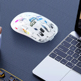 Transparent Mice 2.4GHz+BT5.0 Wireless Gaming Mouse Digital Display Multi Device Connection 5 Level DPI for Laptop/Phone/PC/