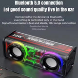 Altavoces duales Bluetooth 5.0 inalámbricos RGB1800mAh Altavoces mecánicos transparentes Efecto de luz Altavoz Subwoofer de graves Mini altavoz