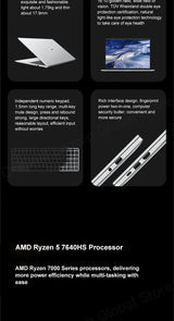 Honor Laptops X14/X16 2024 Riptide Edition R5 7640HS 16GB 512GB/1TB/2TB 60Hz IPS Screen 60Wh Ultra Large Battery Capacity Laptop - Lootquake