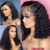 12A Kinky Curly Bob Wig | Glueless 13x4 Lace Frontal Wig | Brazilian Remy Hair