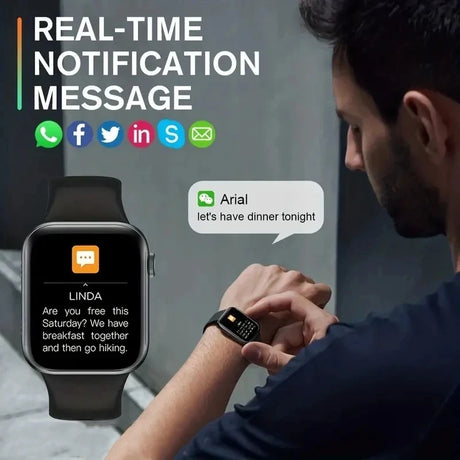 T168 Wireless Calling Smart Watch Make Answer Call Full Touch Sport Fitness SmartWatch For Women Men - Lootquake
