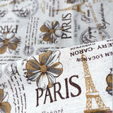 Tela estampada de periódico, tela acolchada de algodón y lino para costura DIY, mantel, cojín, mantel individual, bolsa de almacenamiento, materiales para manualidades