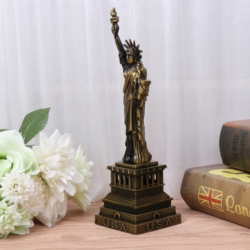 USA Landmarks Statue of Metal Model Desk Decoration Gadget Craft Gift