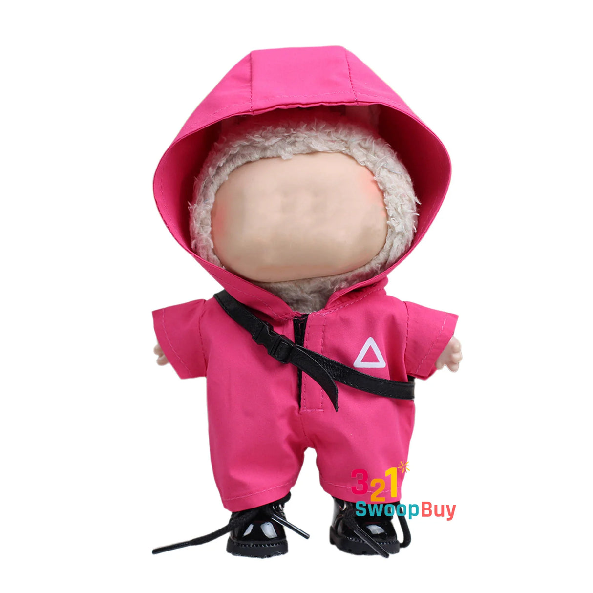 Halloween Vinyl Doll Costume with Adjustable Hat - Spooky Party Dress-Up Clothes for Fashion Dolls & Collectible Accessories