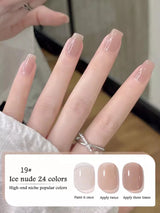 1-30pcs PSK Nude Pink Color Nail Art Ice Transparent Bare Color Nail Enamel 2025 New Net Red Popular White Gel Nail Polish