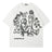 2024 Harajuku Cartoon Girl Cat Japanese Kanji Graphic T Shirt Streetwear Oversized Men T-Shirt Hip Hop Women Short Sleeve Tops - Lootquake