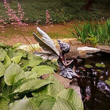 Flower Fairy Sculpture Garden Landscaping Yard Art Ornament Resin Turek Sitting Statue Outdoor Angel Figurines Craft Decoration