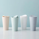 16.5x8cm Small Waste Bin Mini Desktop Trash Can for Desk Car Kitchen Dropship