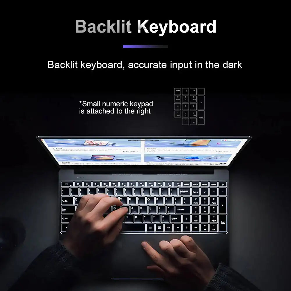 Ninkear A15 Plus Gaming  Laptop AMD Ryzen™ 7 5825U 4.5Ghz 15.6' FHD IPS 32GB DDR4 1TB SSD Backlit Keyboard Fingerprint Unlock - Lootquake