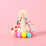 Pet Dog Birthday Party Dog Hat Candy Color Dot Lace Cat Bib Suit Cute Small Medium Dogs Costume Cap Pet Products Accessories