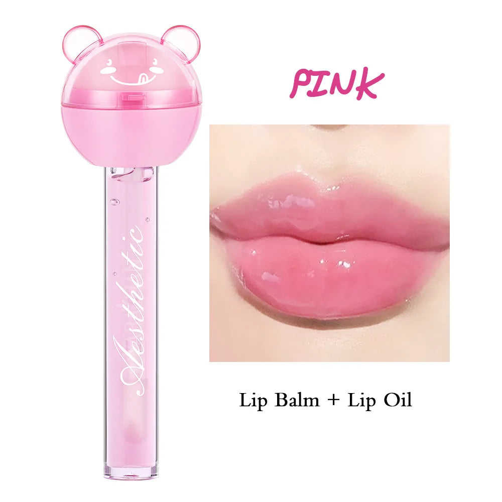 Gloss à lèvres 2 en 1 en forme de sucette, hydratant, repulpant, baume à lèvres, rouge à lèvres, huile minérale, nourrissant, soin des lèvres, maquillage, cosmétiques
