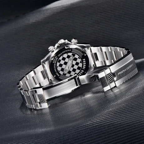 PAGANI DESIGN New Men's Quartz Watch Fashion Ceramic bezel Chronograph 100m Waterproof Men's Stainless Steel Watch - Lootquake