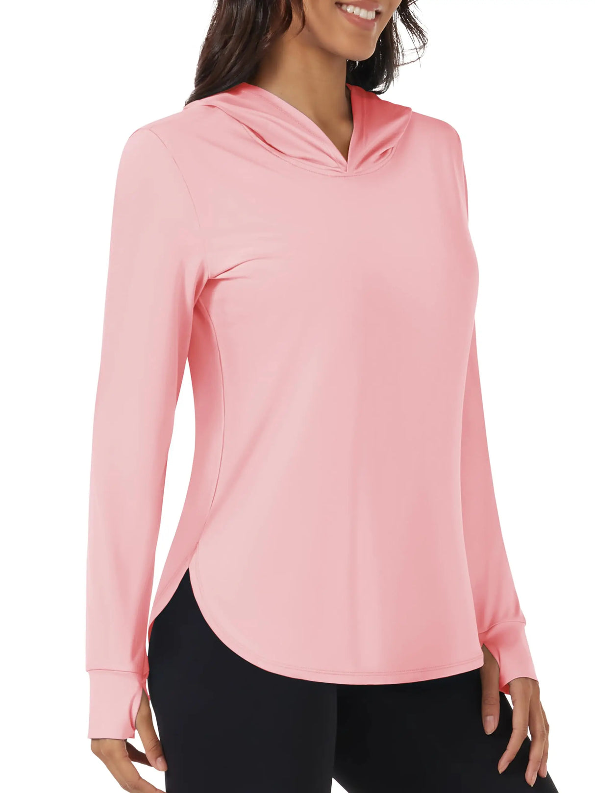 TACVASEN UPF 80+ Quick Dry Hooded Long Sleeve Sun UV Protection T-Shirts