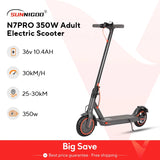 Trottinette électrique N7PRO 350 W pour adulte, 36 V, 10,4 Ah, compatible avec application, légère, longue portée, 30 km, entrepôt dans l'UE