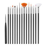 7/9/11/15/25MM Nail Liner Brush Set UV Gel Nail Brushes Kits 5pcs French Stripe Line Painting Drawing Flower Pen Manicure Tools
