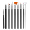 7/9/11/15/25MM Nail Liner Brush Set UV Gel Nail Brushes Kits 5pcs French Stripe Line Painting Drawing Flower Pen Manicure Tools