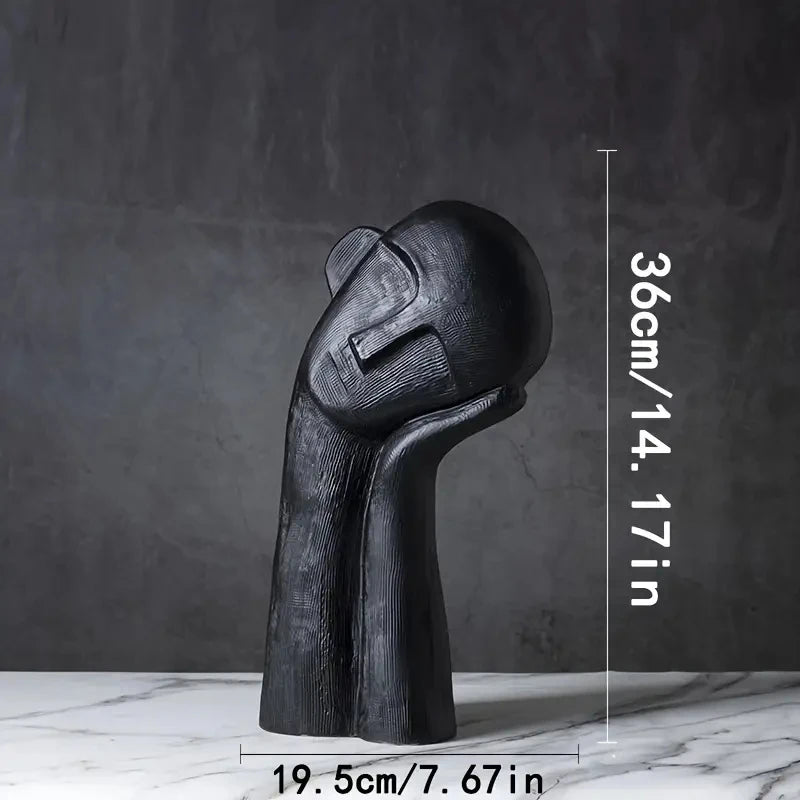 Scandinavian Abstract Contemplation Thinker Portrait Sculpture Decorative Art High End Light Luxury Home Soft Decoration