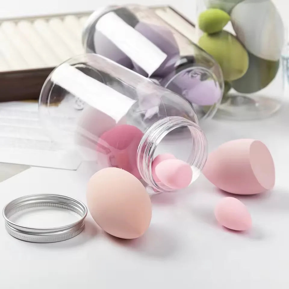 7 esponjas de maquillaje, esponjas cosméticas para base, esponjas para difuminar, esponjas para polvos, accesorios de maquillaje, herramientas de maquillaje para mujeres.