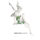 Escultura de hada de las flores para jardín, paisajismo, arte de patio, adorno de resina, estatua de Turek sentada, figuras de ángel para exteriores, decoración artesanal