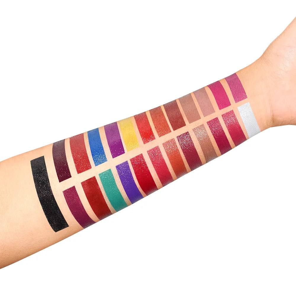 Paleta de 25 labiales de colores resistentes al agua, pigmentos de larga duración, hidratantes, cosméticos, brillos de labios, cosméticos profesionales.