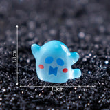 Cute Halloween Mini Luminous Ghost Miniature Landscape Ornaments Resin Diy Home Decorations Desktop Decor Crafts Party Gifts