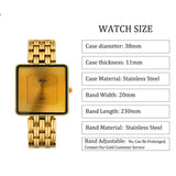 MISSFOX Brand Wristwatch Minimalist Fashion Quartz Watches Classic Design Square Dial Waterproof Stainless Steel Watch For Gift - Lootquake