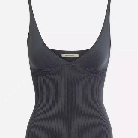 23 new embroidered V-neck slim fit sleeveless short ribbed knit camisole top for women's summer - Lootquake