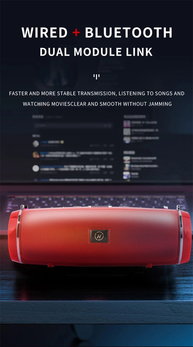 Altavoz Bluetooth Xiaomi de alta calidad, portátil, de alta potencia, con graves profundos, inalámbrico, para exteriores, sonido envolvente 3D, 200 W, TWS/FM
