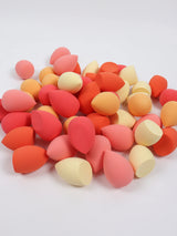 30 Beauty Eggs (Esponjas de Maquillaje) Esponja de Belleza Mixta para Base de Maquillaje, Líquida, en Crema y en Polvo Sin Impurezas, Multicolor C