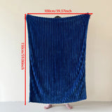 1 manta de rayas azules: manta gruesa, diseño moderno y simple, manta para la siesta de oficina para las cuatro estaciones, adecuada para cama o sofá.