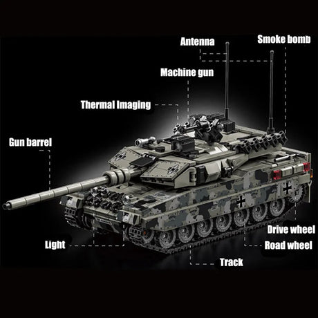 Military WW2 MOC Leopard 2A7 Army Main Battle Tank Soldiers Building Blocks Bricks M1 T90M Tank Set For Children Boys Gifts - Lootquake