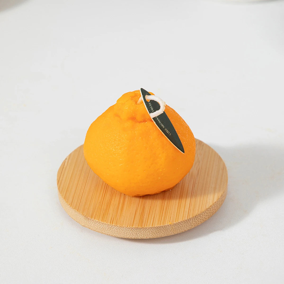 1 vela creativa con forma de fruta de simulación, vela fragante con forma de naranja, adecuada para restaurantes, salas de estudio y otros lugares