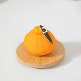 1 vela creativa con forma de fruta de simulación, vela fragante con forma de naranja, adecuada para restaurantes, salas de estudio y otros lugares