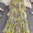 Summer New Off Shoulder  Wrap Waist to Show Thin A-line Fragmented Cake Dress Women's Beach Vacation Chiffon Long Dress GD820 - Lootquake