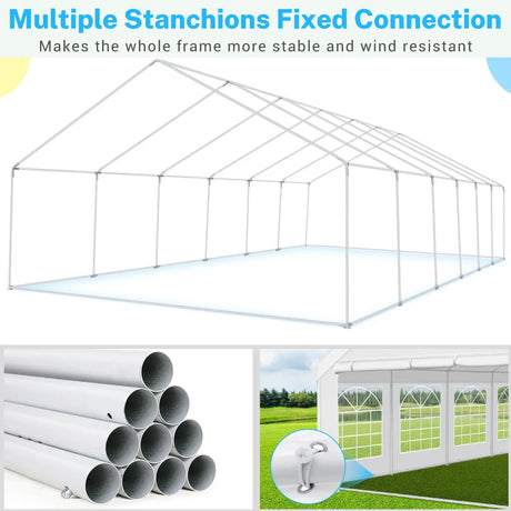 20x40FT Party Tent Heavy Duty, Wedding Tent, Event Tent for Parties, with 8 Removable Sidewalls, 20x40 Tent Carpas para Fiestas - Lootquake