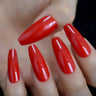 Milk White Long Ballerina Nails Glossry Shiny Pure Color Extra Long Acrylic Nail Tips gel Polish Cover 24